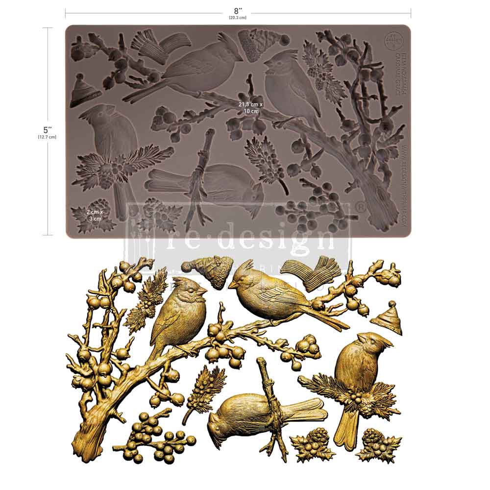 New! Cardinal Grace Mould, Decor Moulds® - Cardinal Grace Silicone Mould