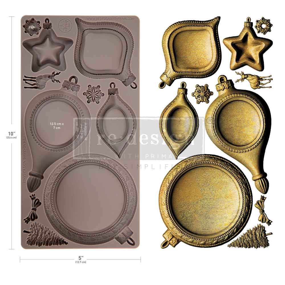 NoeL Elegance Mould, Decor Moulds® - NoeL Elegance Silicone Mould, Shadow Box Christmas Mould
