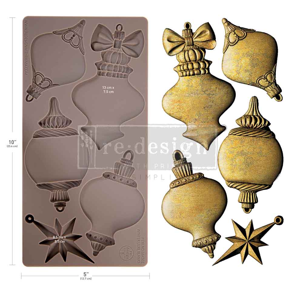 New! Winter Luxe Blanks Mould, Decor Moulds® - Winter Luxe Blanks, Holiday Ornament Mould