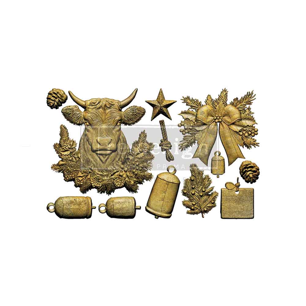 NEW! Winter Barnstead, Decor Moulds® - Winter Barnstead Mould, Farm Animal Holiday.