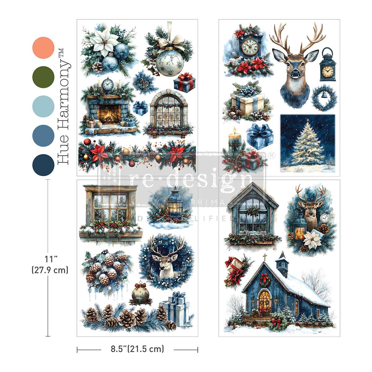Quiet Country Blue Transfers, Middy Plus Transfers® - Quiet Country Blue