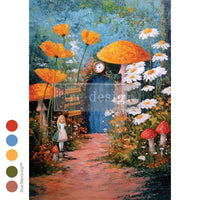 A3 Decoupage Fiber - A Choice Of Directions, Alice and Wonderland