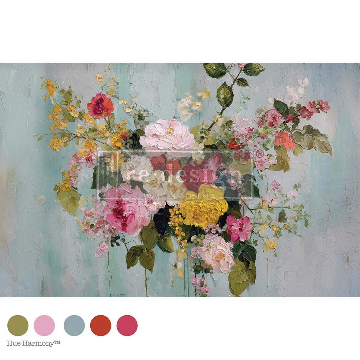 Impasto Infusion Décor Tissue Paper – 1 Sheet (19.5″ X 30″), Floral Paper, Impasto Infusion Fiber Paper