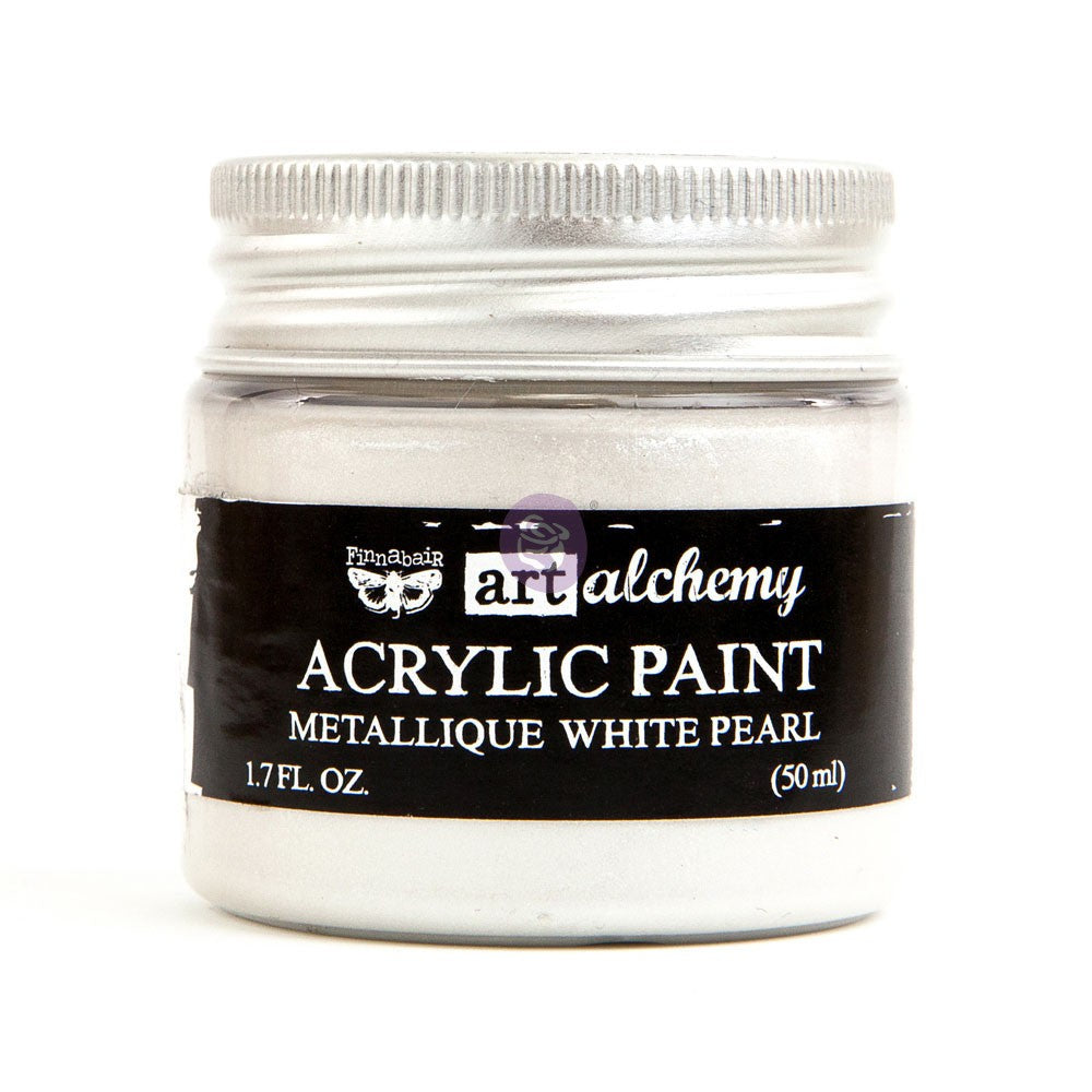 Metallique Pearl White Paint, Art Alchemy – Metallic White Pearl, 1.7 fl.oz (50ml)