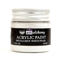 Metallique Pearl White Paint, Art Alchemy – Metallic White Pearl, 1.7 fl.oz (50ml)