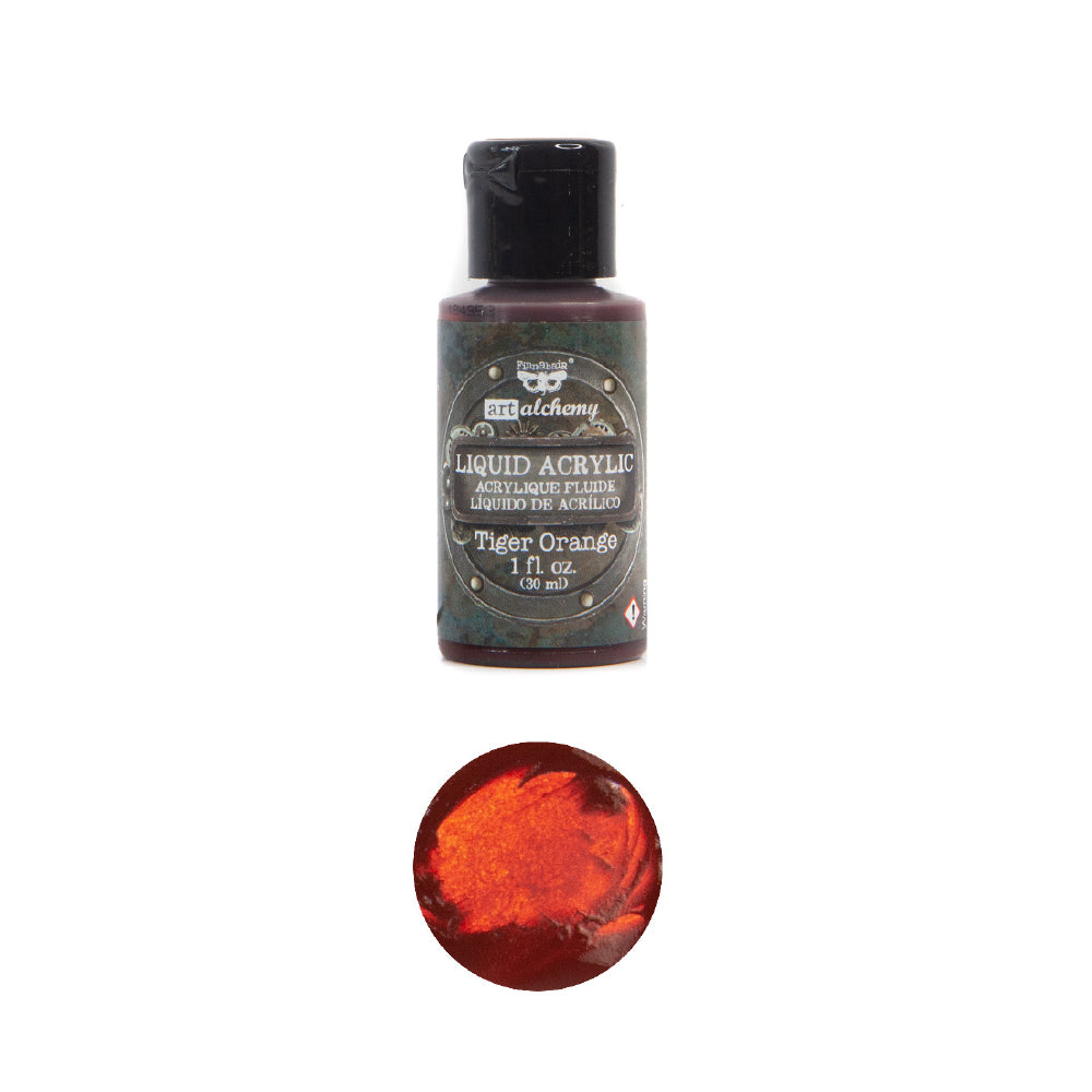 Orange Acrylic Paint, Art Alchemy - Liquid Acrylics, Tiger Orange Acrylic Paint