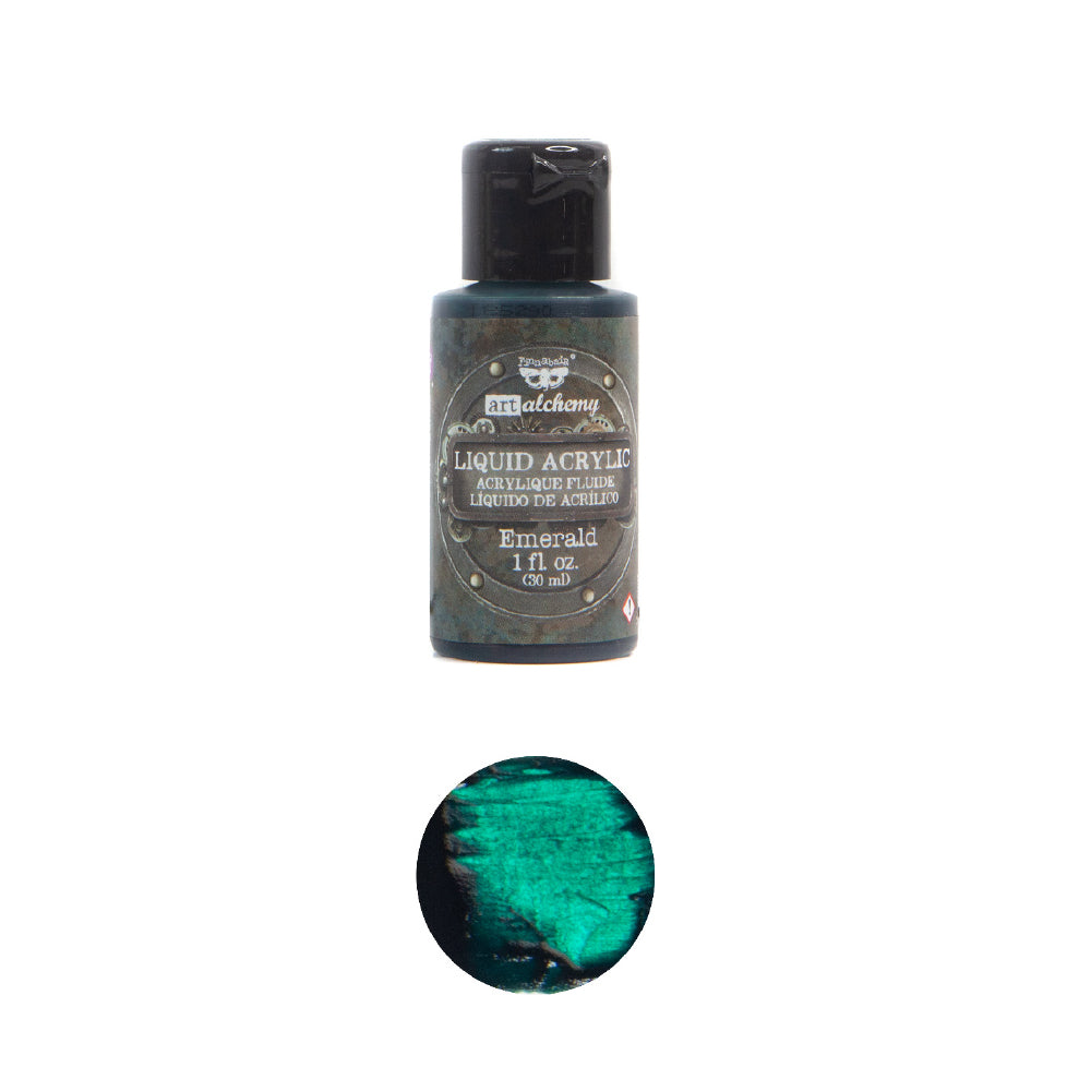 Emerald Liquid Acrylic, Art Alchemy - Liquid Acrylics -Emerald Acrylic Paint