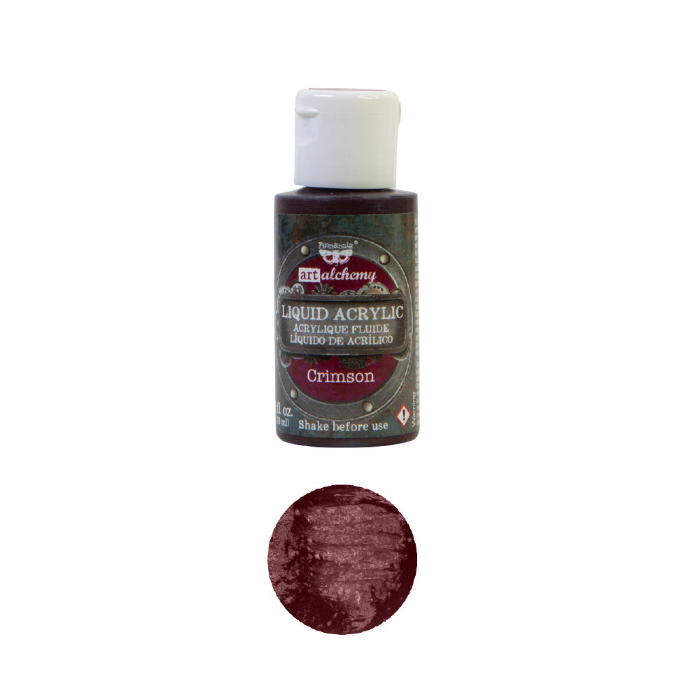 Crimson, Acrylic Paint, Art Alchemy - Liquid Acrylic  1fl.oz (30ml), Crimson Red