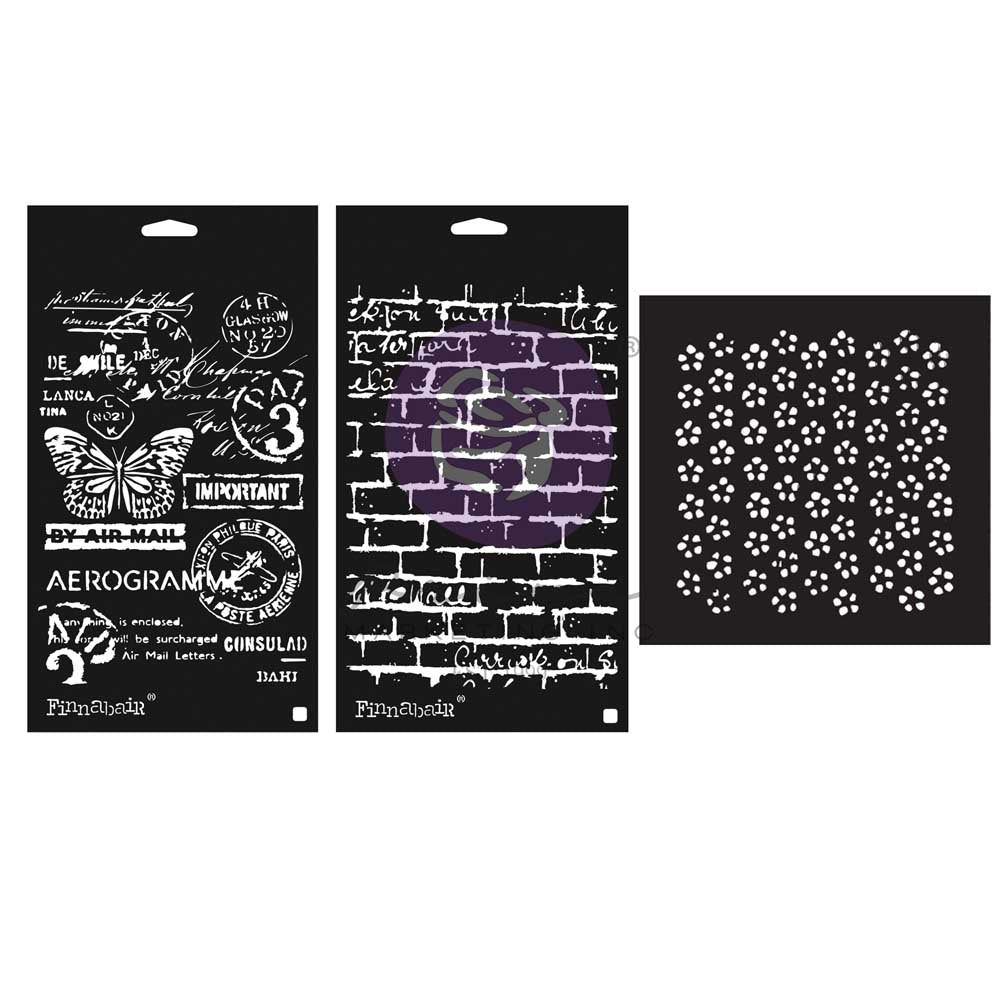 Limited Edition Stencil Set - Perfectly Grungy - 2 pcs 6"x9" + 1 pc 5.75"x6"