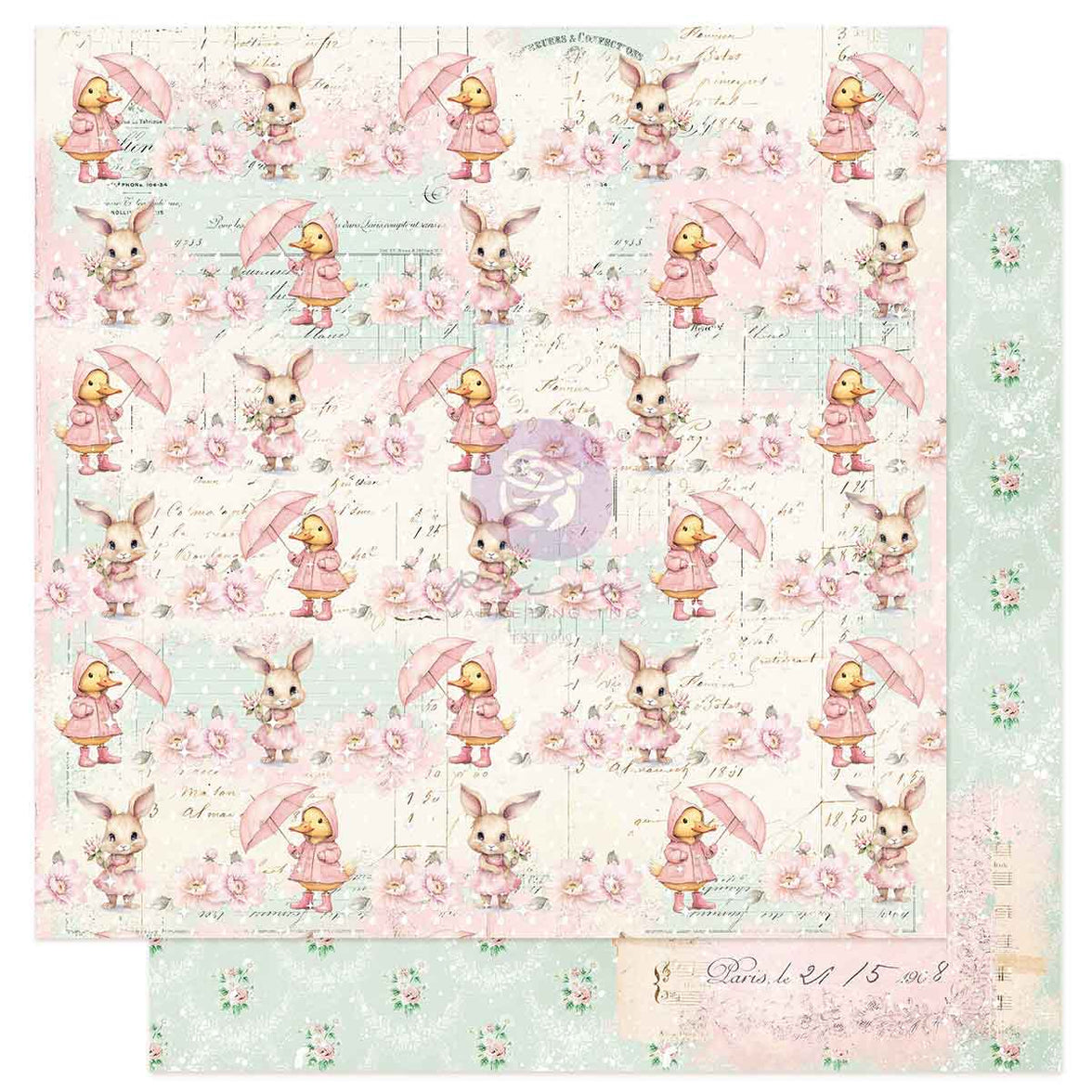 Sweet Spring Collection 12x12 Sheet - Playing In The Rain