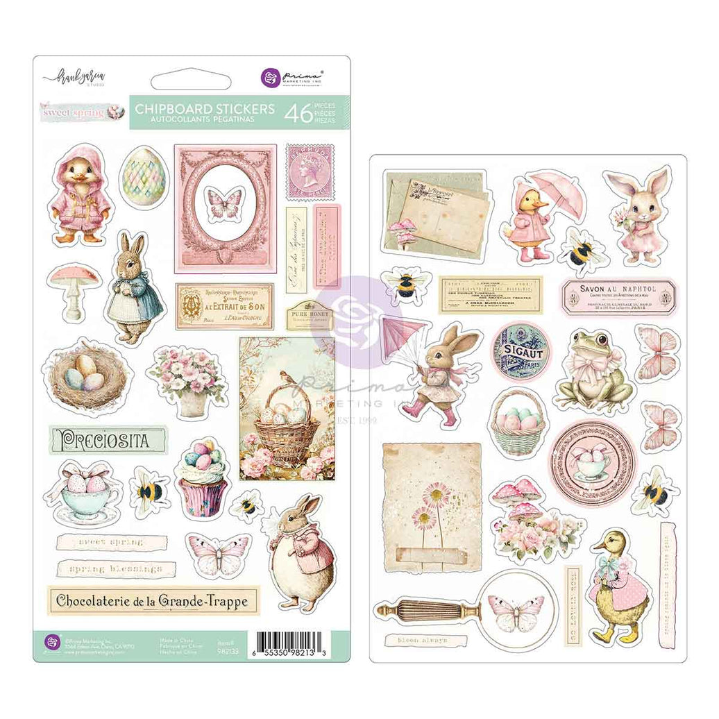 Sweet Spring Collection Chipboard Stickers