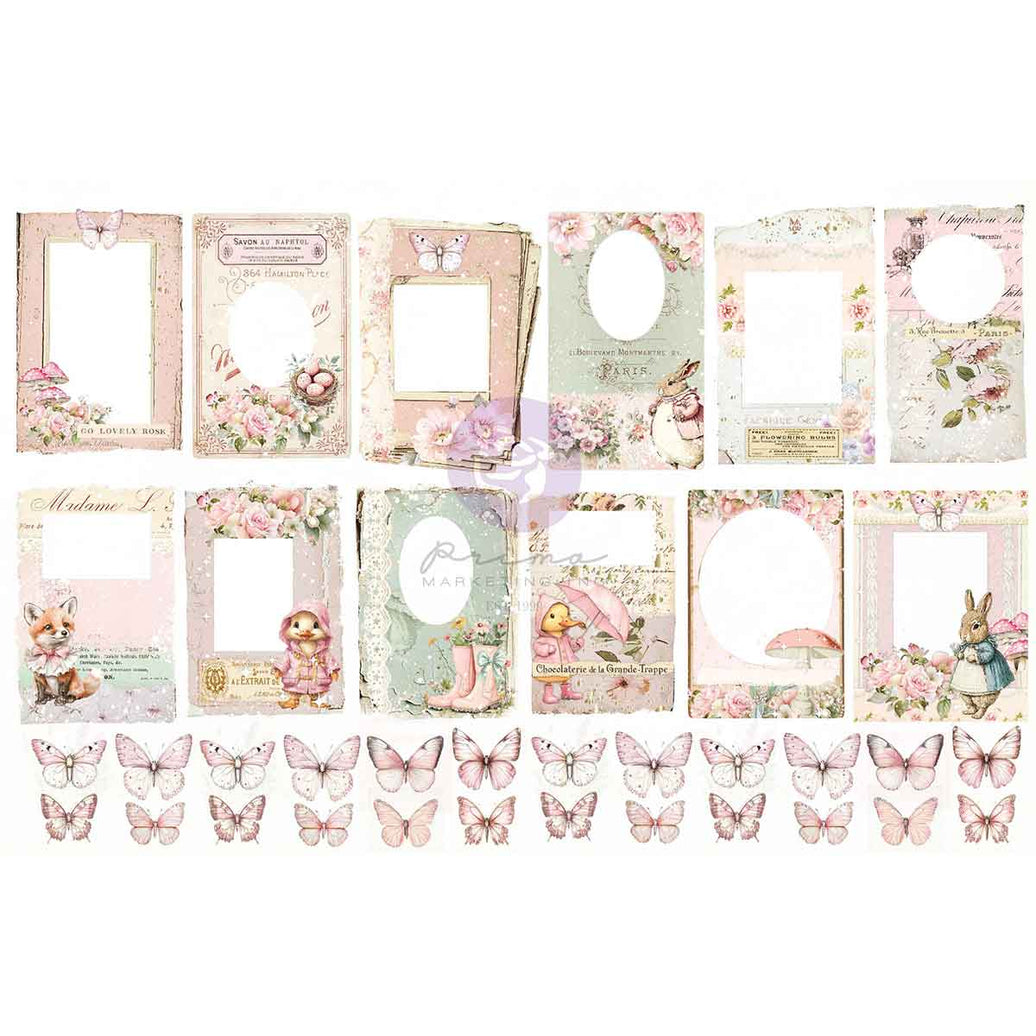 Sweet Spring Collection Ephemera - Butterflies & Frames - Die Cuts - Cards
