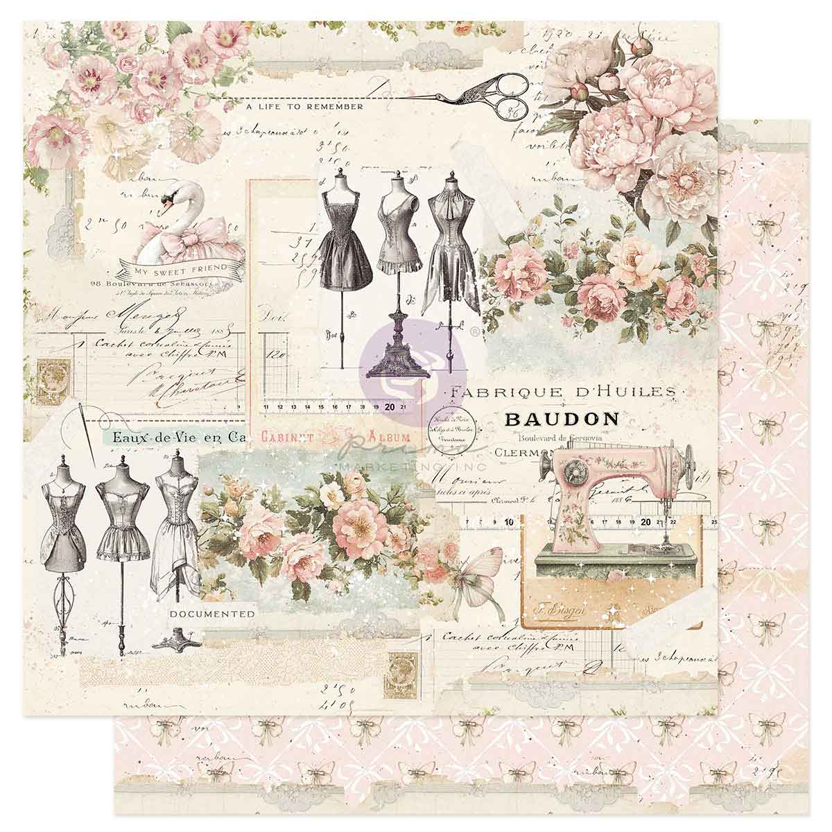 Buttons & Keepsakes Collection 12x12 Sheet - A Life To Remember