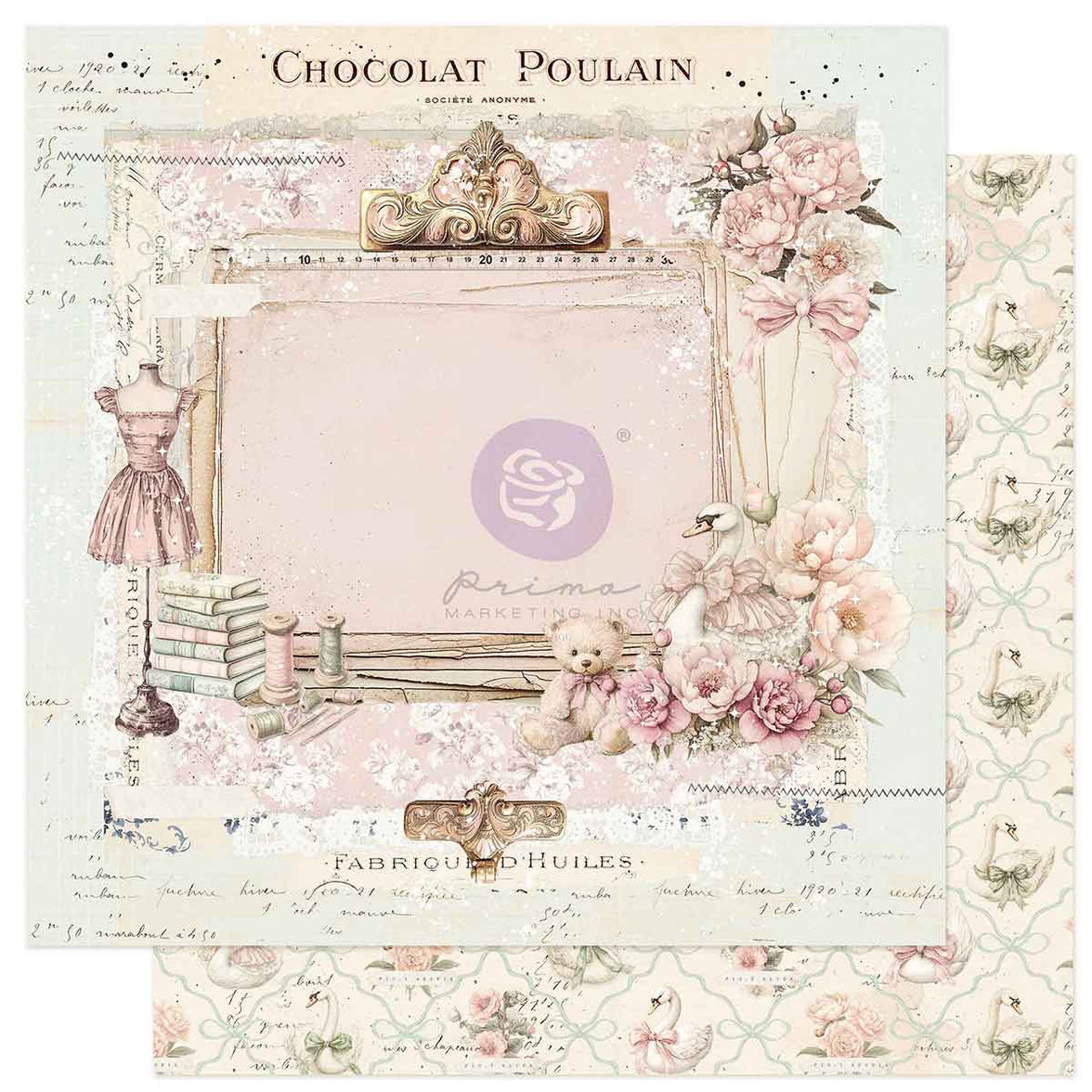 Buttons & Keepsakes Collection 12x12 Sheet - Treasured Heart