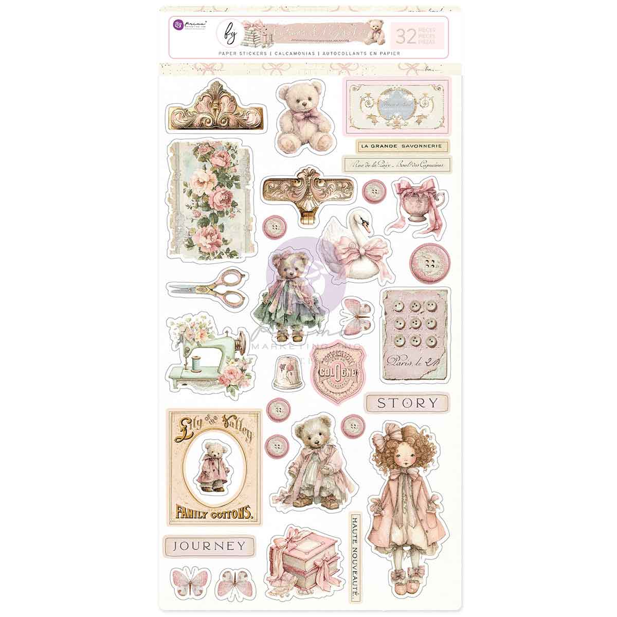 Buttons & Keepsakes Collection Stickers