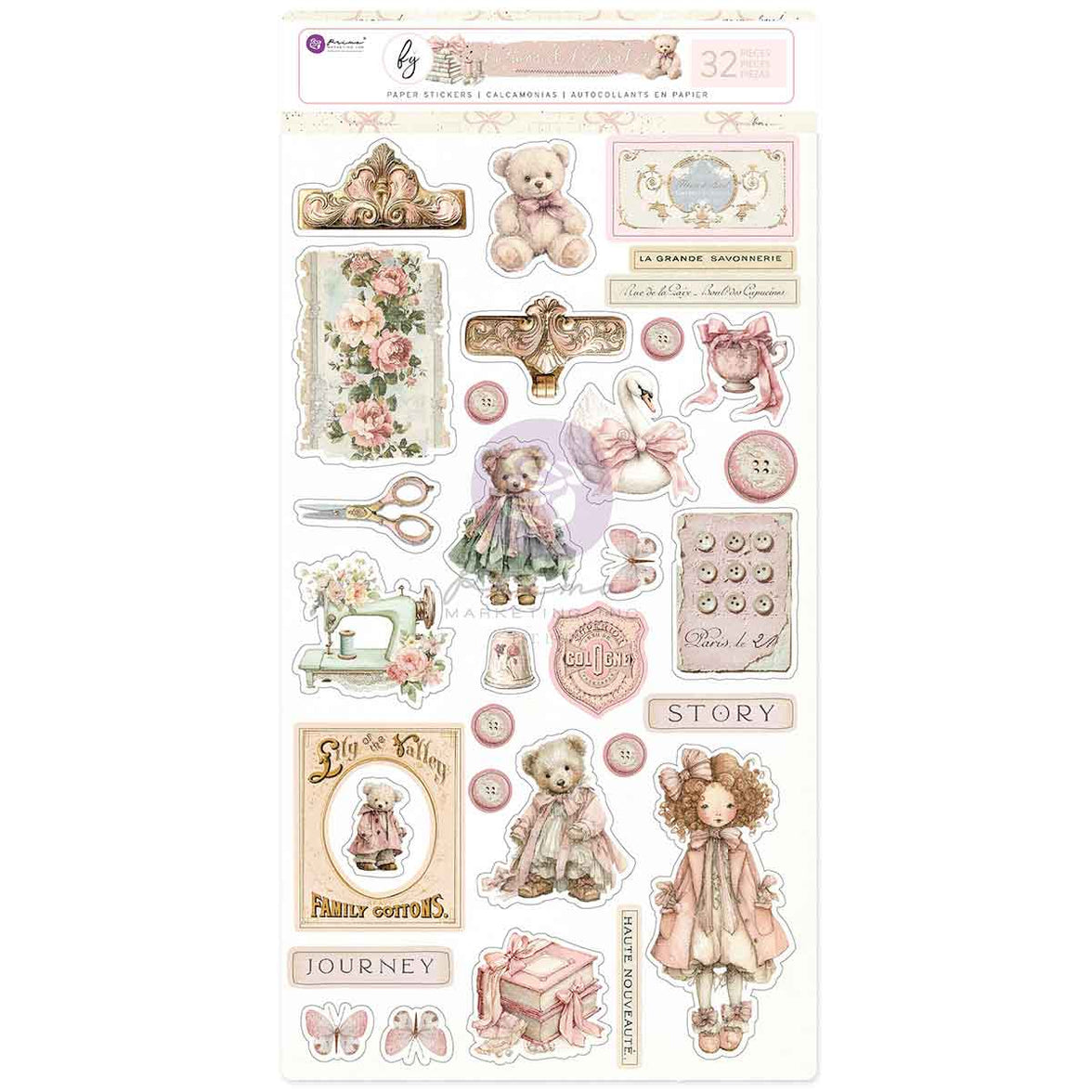Buttons & Keepsakes Collection Stickers