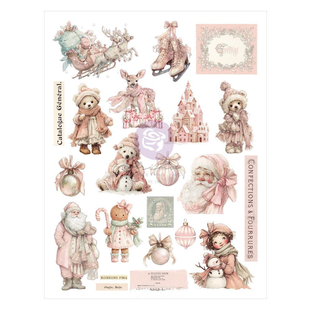 Christmas Blush Transfer, Christmas Blush Collection 8.5x11 Transfer