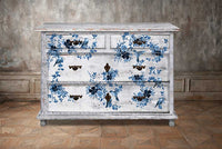 Decor Transfers® 24×35 – Pretty In Blue – total sheet size 24″x35″, cut into 2 sheets