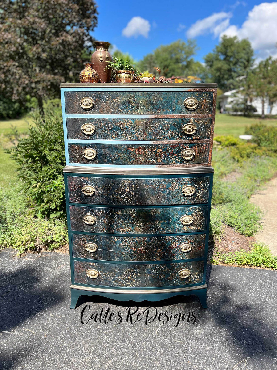 A1 Decoupage Fiber – Aged Patina – 1 sheet, A1 size, 8.5" x 13 "
