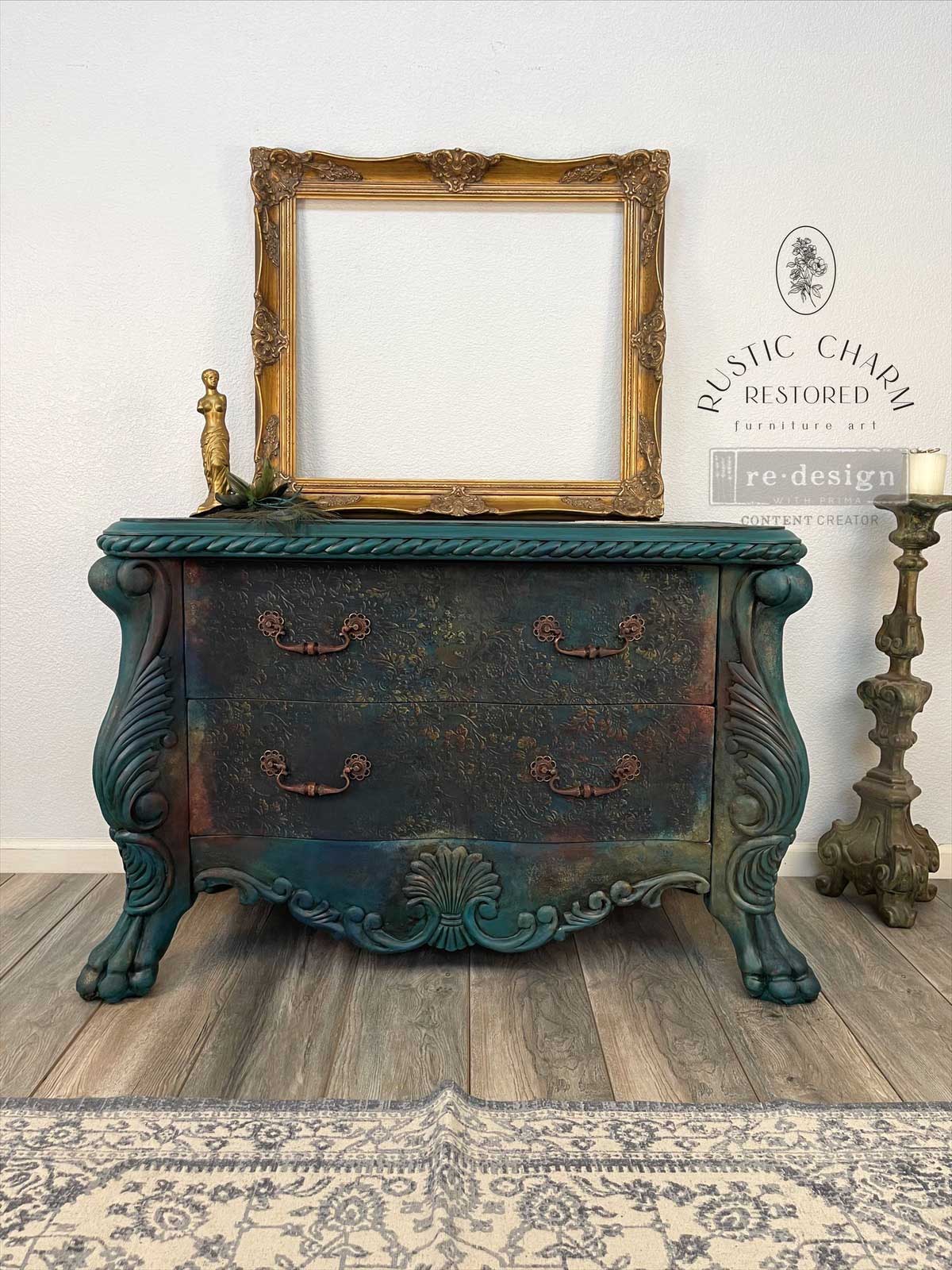 A1 Decoupage Fiber – Aged Patina – 1 sheet, A1 size, 8.5" x 13 "