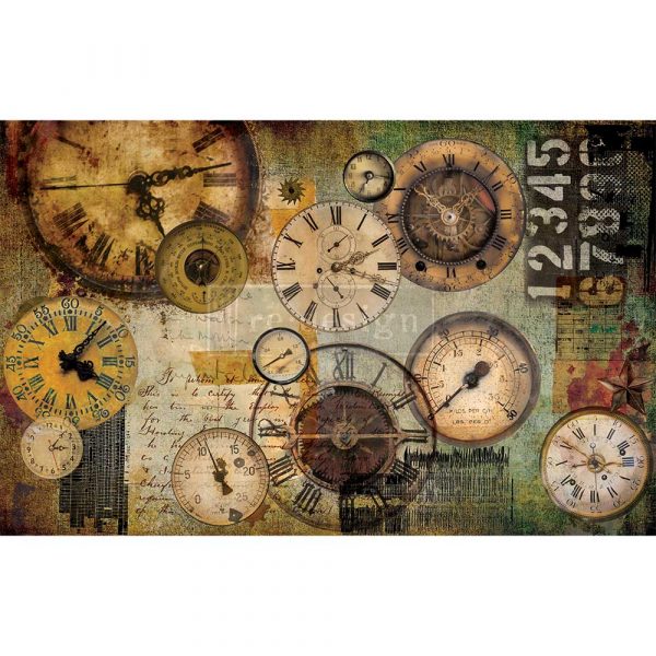 Decoupage Decor Tissue Paper 19×30 – Lost In Time – 1 sheet, 19″x30″
