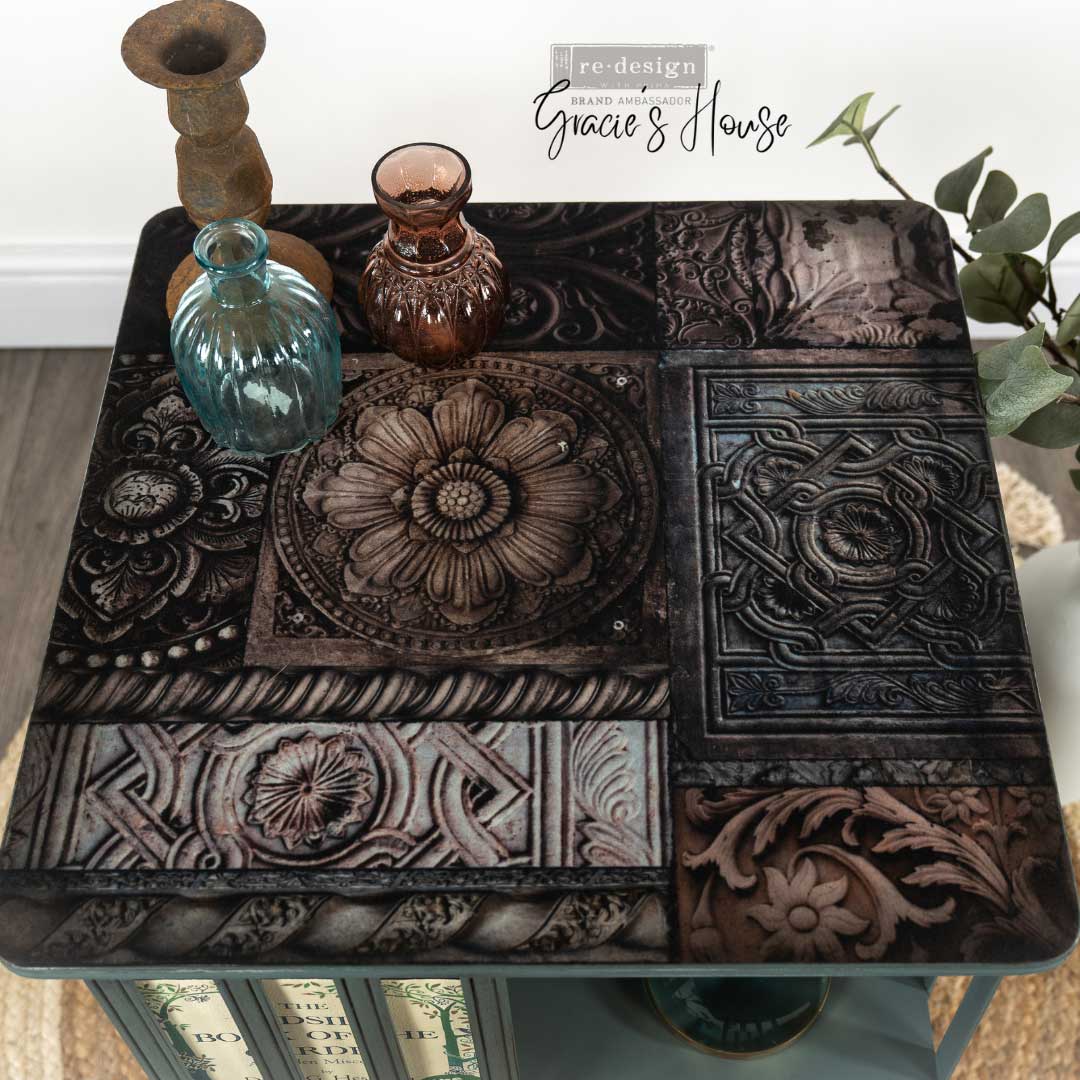 Carved Stonework, A1 Decoupage Fiber – Carved Stonework – 1 sheet, A1 size, Furniture Fiber Paper