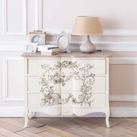 Alaina Toile Decor Transfer - French Inspired Transfer, Decor Transfer, 24″x35″, cut into 2 sheets
