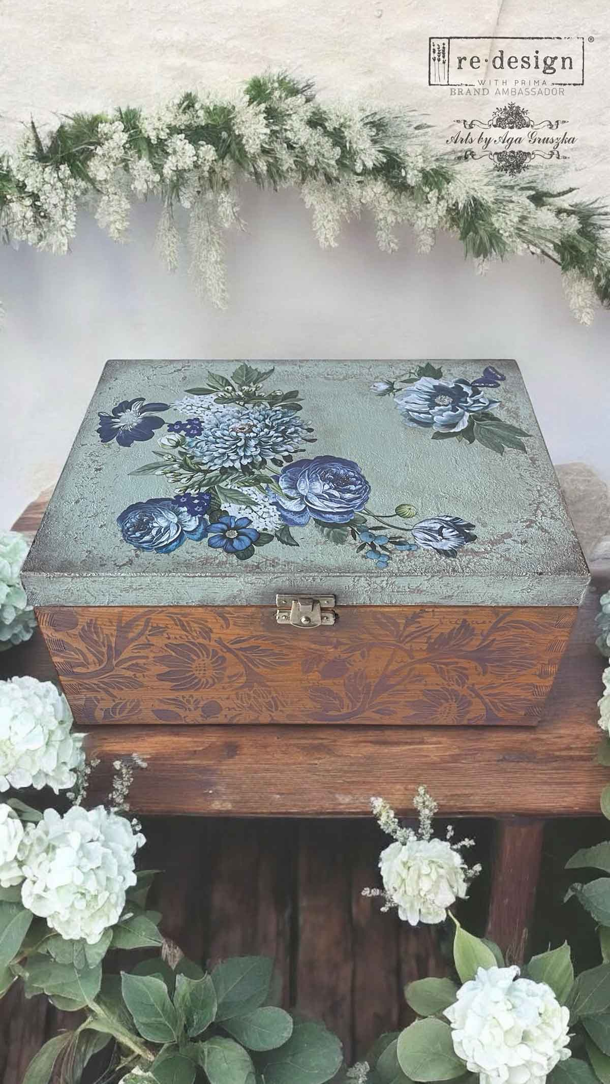 Small Transfers - Indigo Petals - 3 sheets, 6"x12"
