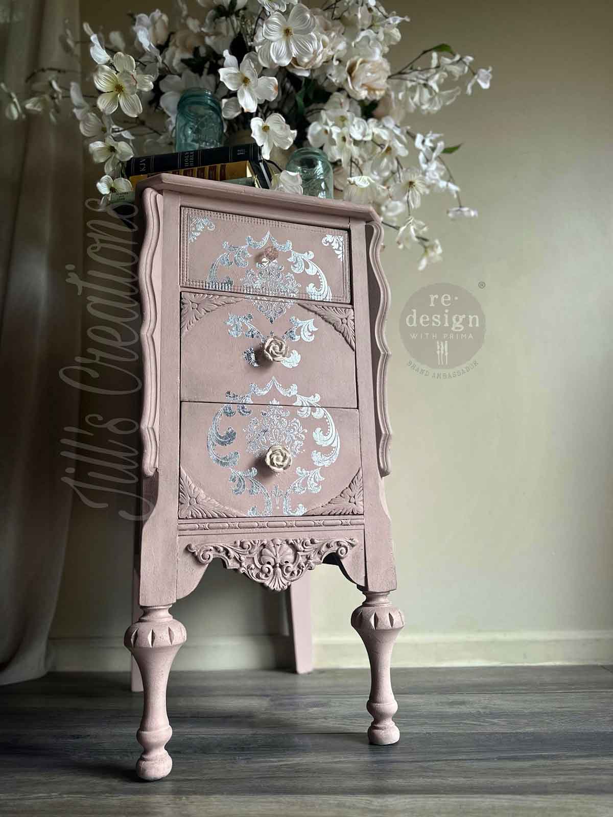 Silver House of Damask, Decor Foil Transfers® Kacha