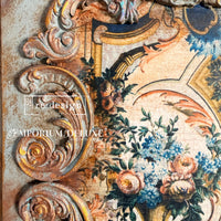 Double Delight Decoupage Fiber Paper Set - Serenade In Blue, French Inspired Paper