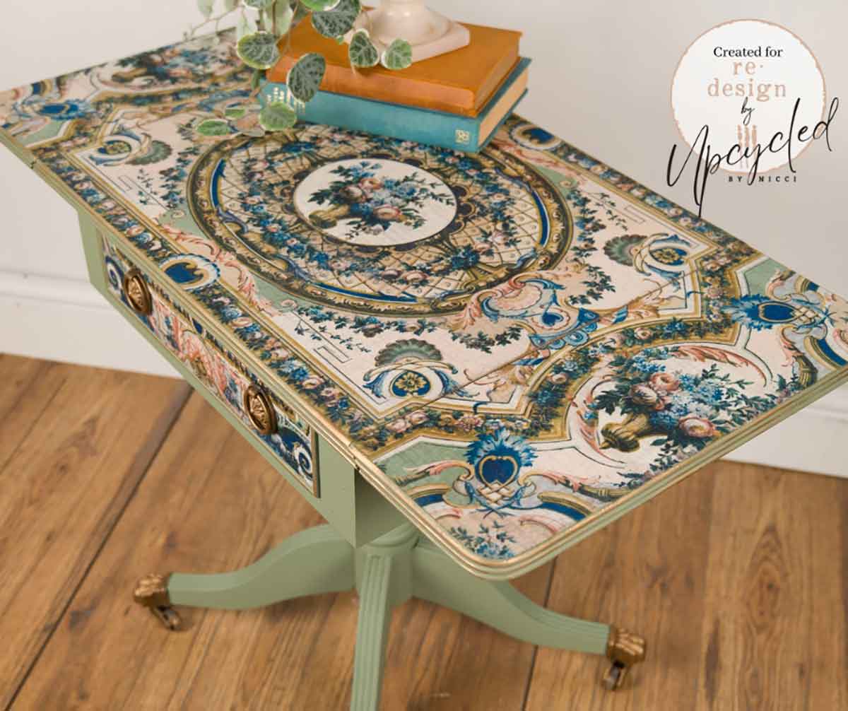 Double Delight Decoupage Fiber Paper Set - Serenade In Blue, French Inspired Paper
