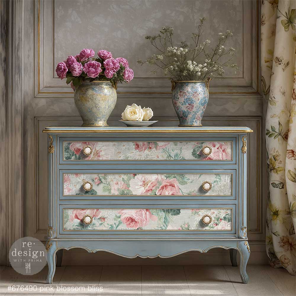 Double Delight Decoupage Fiber Paper Set - Pink Blossom Bliss