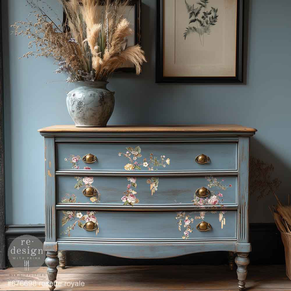 Middy Transfers® - Rosette Royale, Wall Transfer, Furniture Transfer