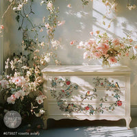 Decor Transfers® – Rosette Aviary – total sheet size 24″x35″, cut into 4 sheets
