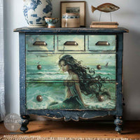 Mystic Waves Decoupage Paper, Mermaid Paper, Ocean Decoupage Paper, Furniture Decoupage Paper, Redesign with Prima A1 Fiber Sheet