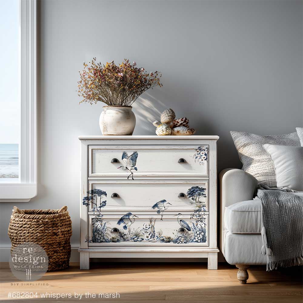 Middy Transfers® - Whispers By The Marsh, Large Heron Bird