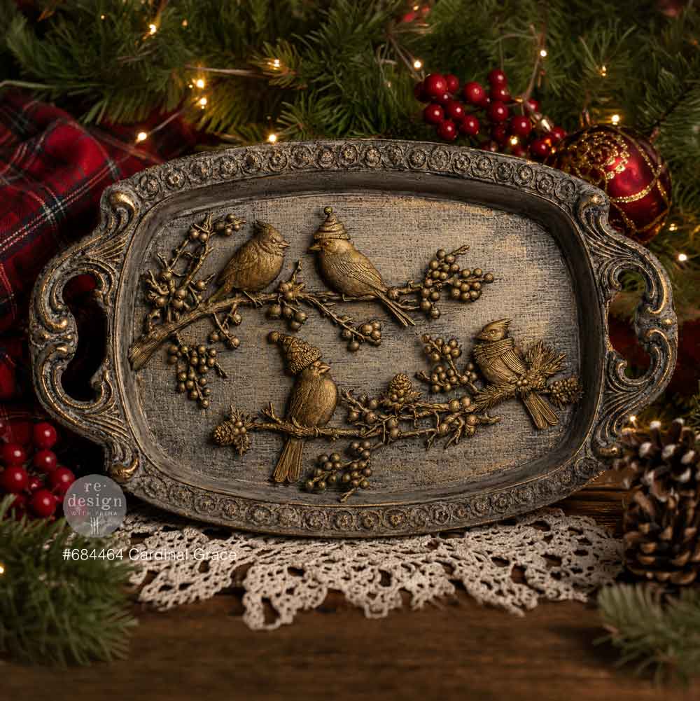 New! Cardinal Grace Mould, Decor Moulds® - Cardinal Grace Silicone Mould