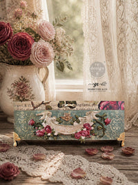 Crimson Elegance Decoupage Paper, Double Delight Decoupage Fiber Paper Set - Crimson Elegance