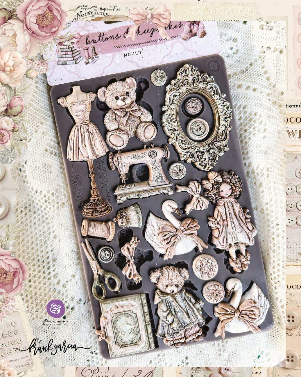 Buttons & Keepsakes Collection Decor Moulds® Sewing Designs, Frank Garcia Mould