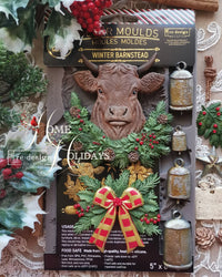 NEW! Winter Barnstead, Decor Moulds® - Winter Barnstead Mould, Farm Animal Holiday.
