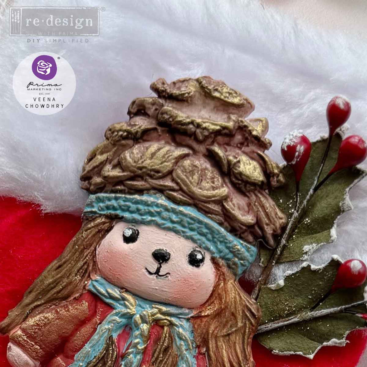 Pinecone Dolls, Redesign with Prima Decor Mould, Holiday Mould, Christmas Mould