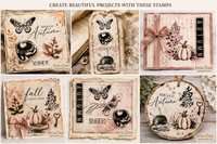 Hello Pink Autumn Stamps, Collection Clear Stamps – 11 pcs