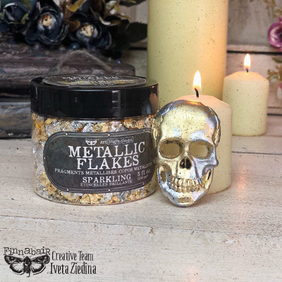 Art Ingredients – Metal Flakes – Sparkling Foil Flakes, Silver and Gold Foil Flakes