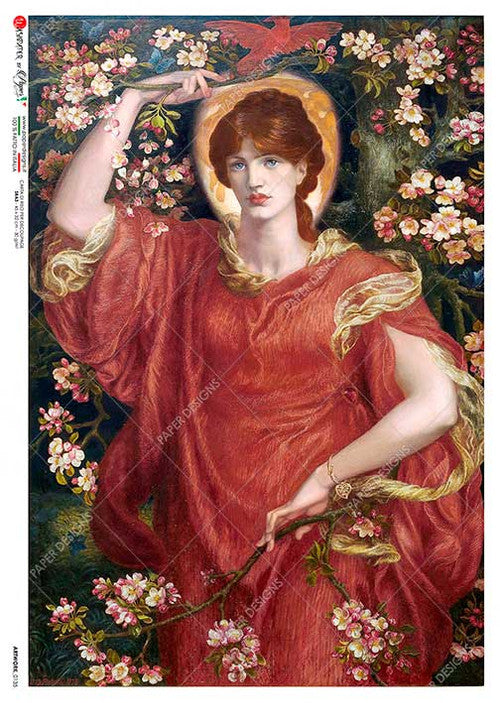 Paper Designs Rice Paper Rossetti A Vision of Flametta Artwork 0135