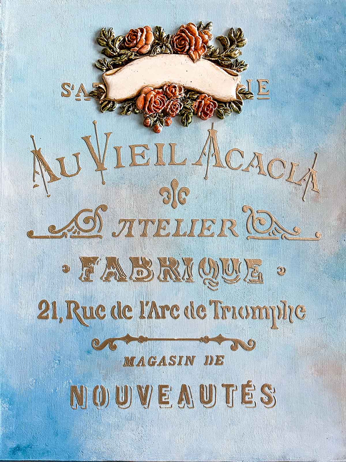 Decor Stencil - Satin Soie Stencil, Ornate Stencil
