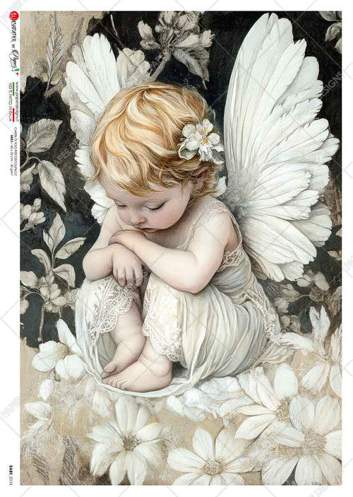 Paper Designs Baby Floral Angel II Rice Paper