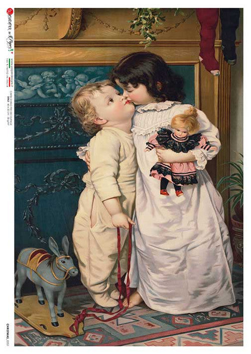 Paper Designs Rice Paper Christmas Morning  PD CHRISTMAS 0351