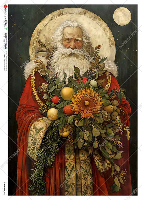 Paper Designs St Nicholas with Flowers II Rice Paper