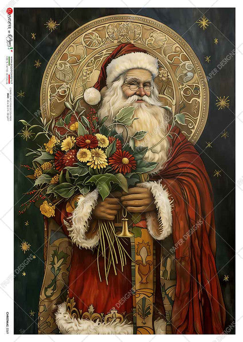 Paper Designs St Nicholas with Flowers III Rice Paper