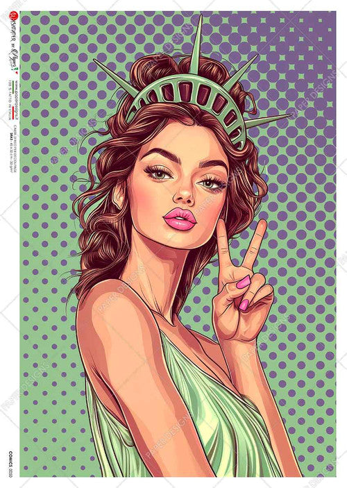 Paper Designs Statue of Liberty Peace Signs Rice Paper